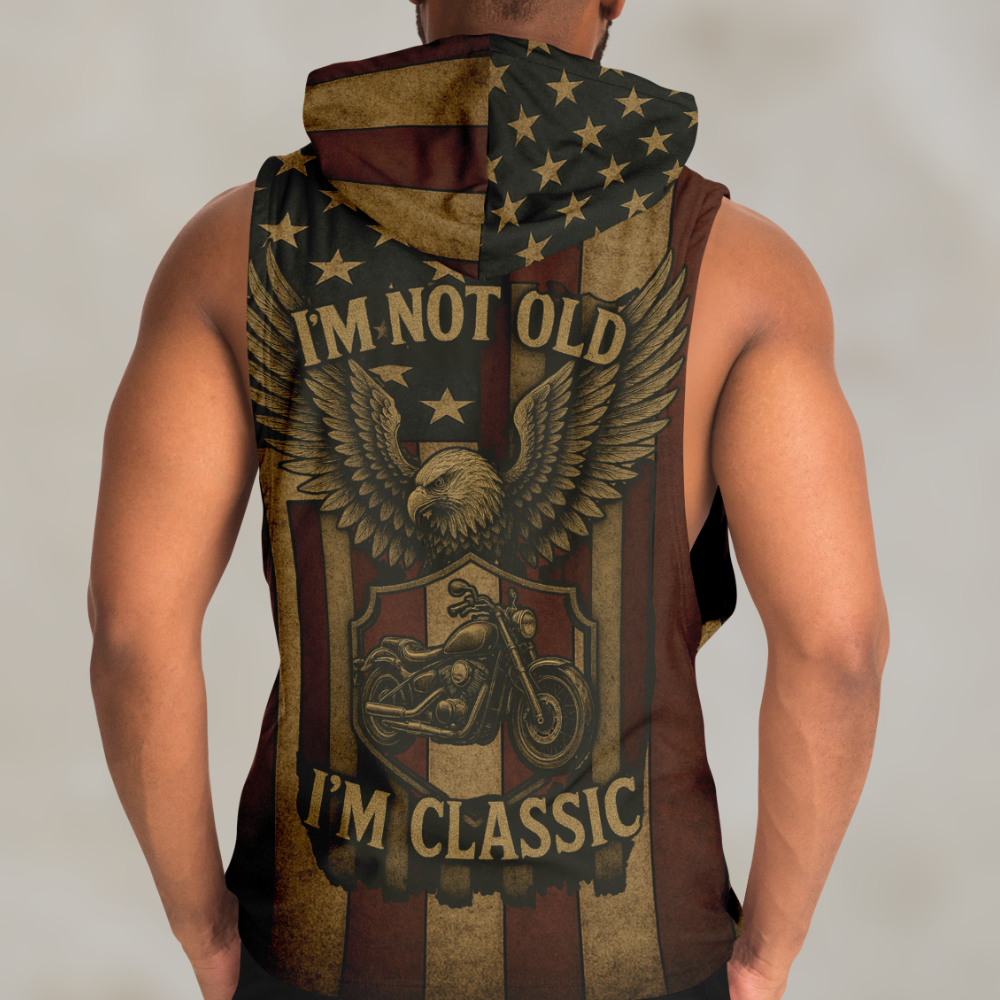 "I'm Not Old, I'm Classic" – Drop Armhole Hoodie for True Riders
