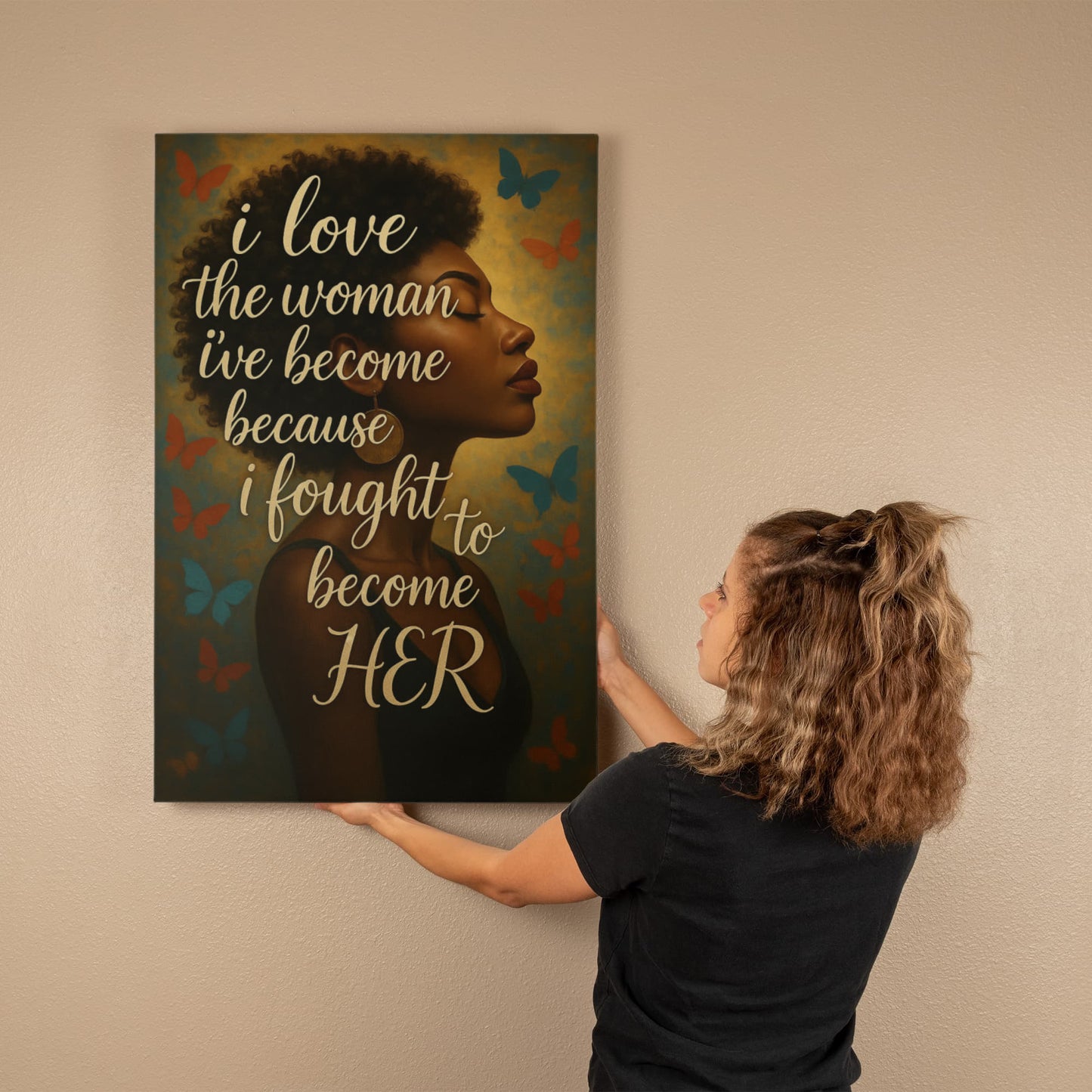 16" x 20" Premium Canvas – “I Love the Woman I’ve Become
