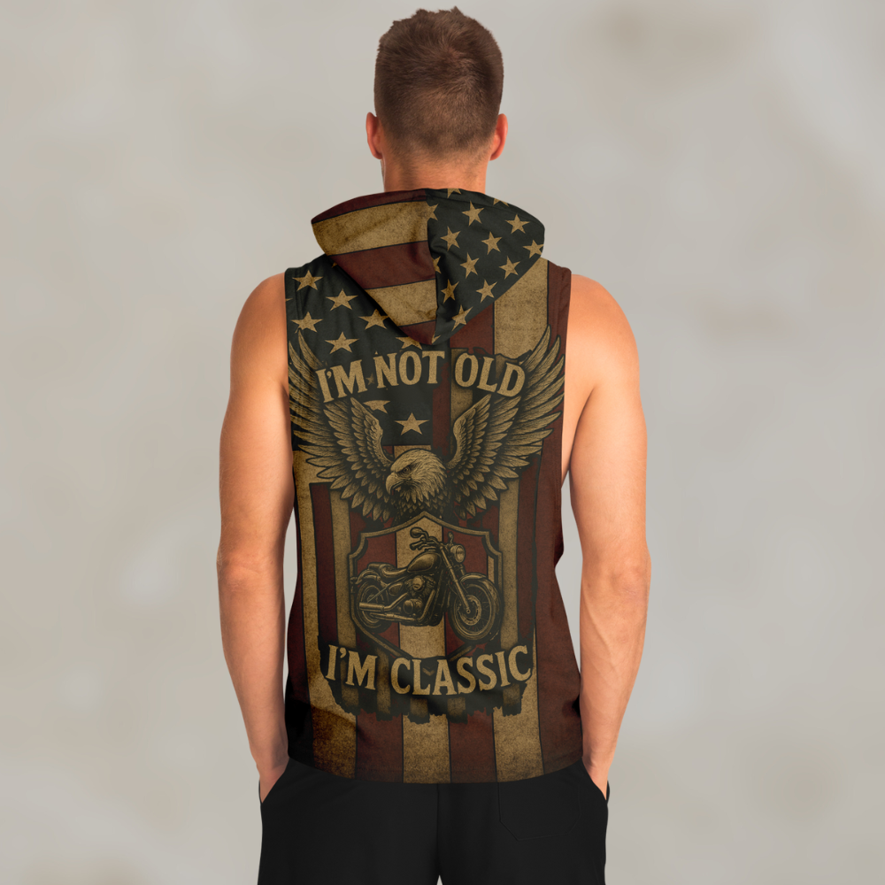 "I'm Not Old, I'm Classic" – Drop Armhole Hoodie for True Riders