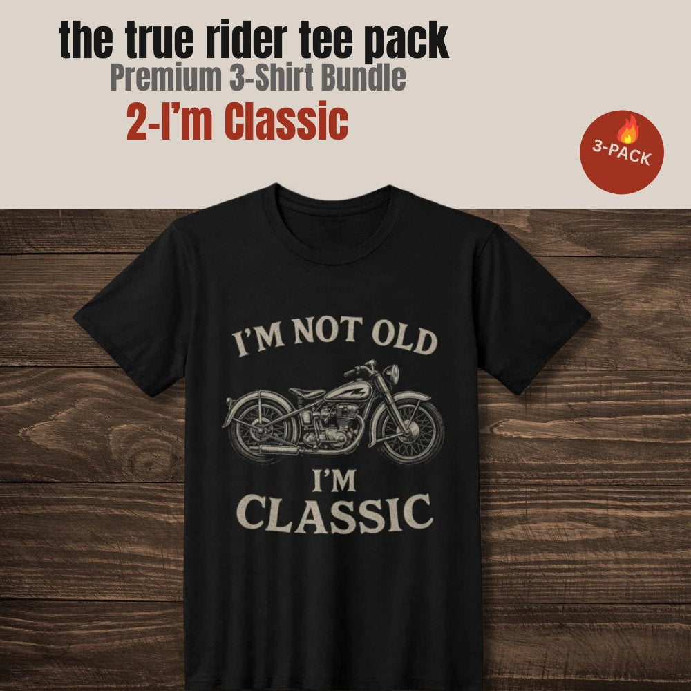 The True Rider Tee 3-Pack β Premium Biker Collection