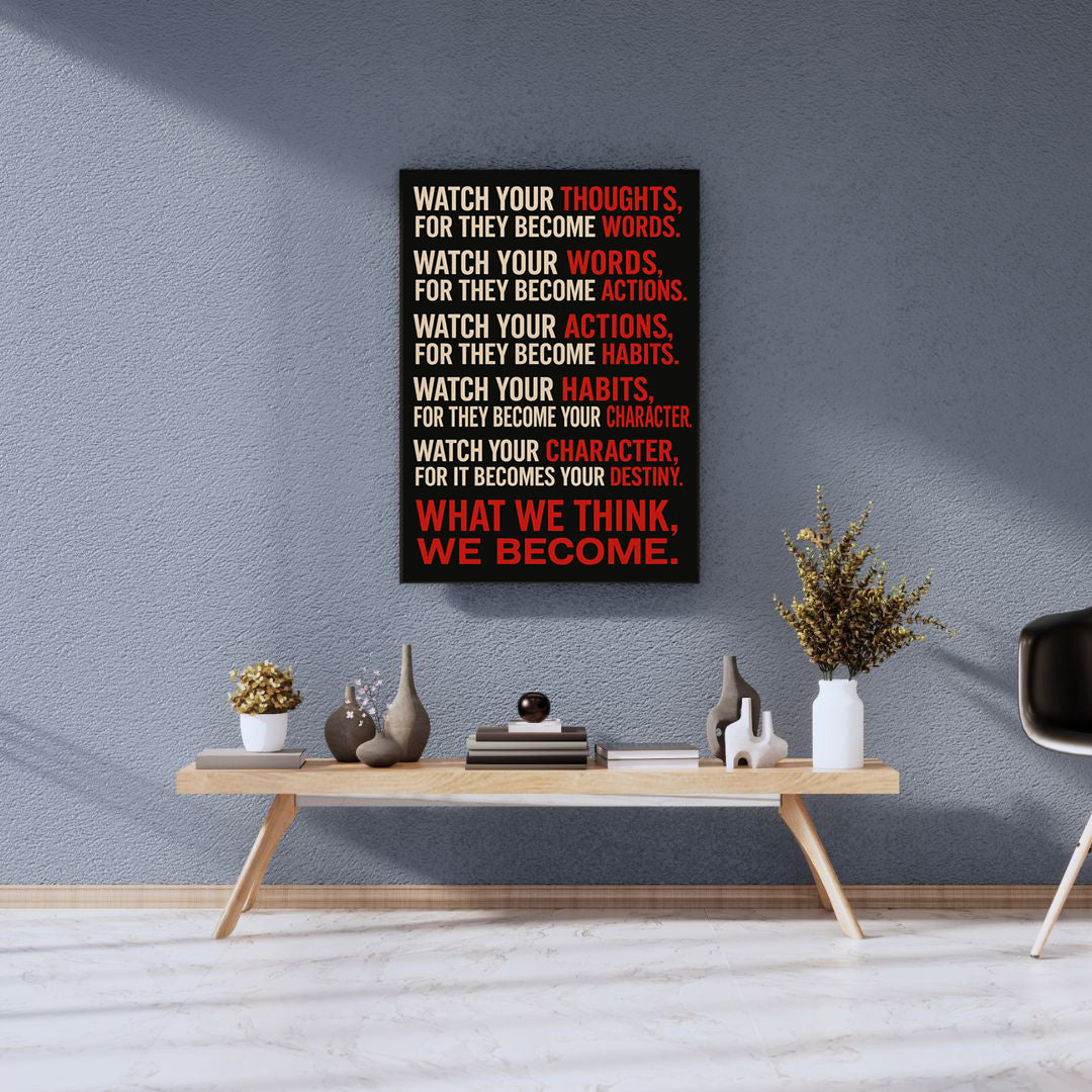 Watch Your Thoughts” – Motivational Canvas Wall Art