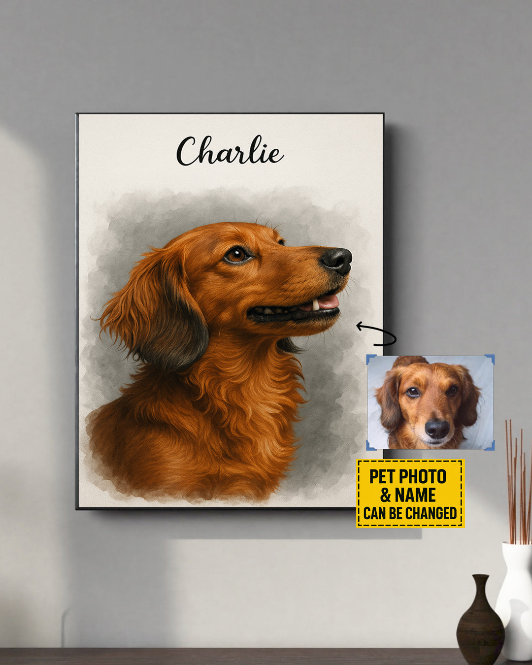 16"x20" Custom Pet Canvas – Your Pet Photo as Art (Ready to Hang)