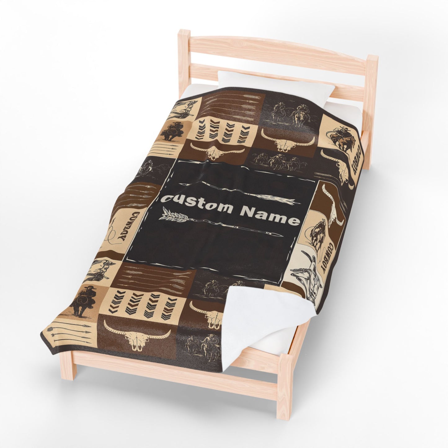 Personalized Cowboy Blanket – Custom Name