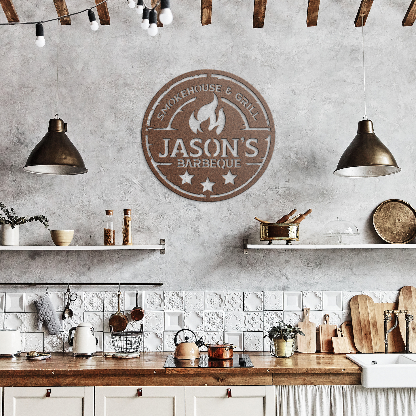Custom_Name_BBQ_Metal_Sign__Your_Name_Copper_Rustic_Kitchen_Mockup.png
