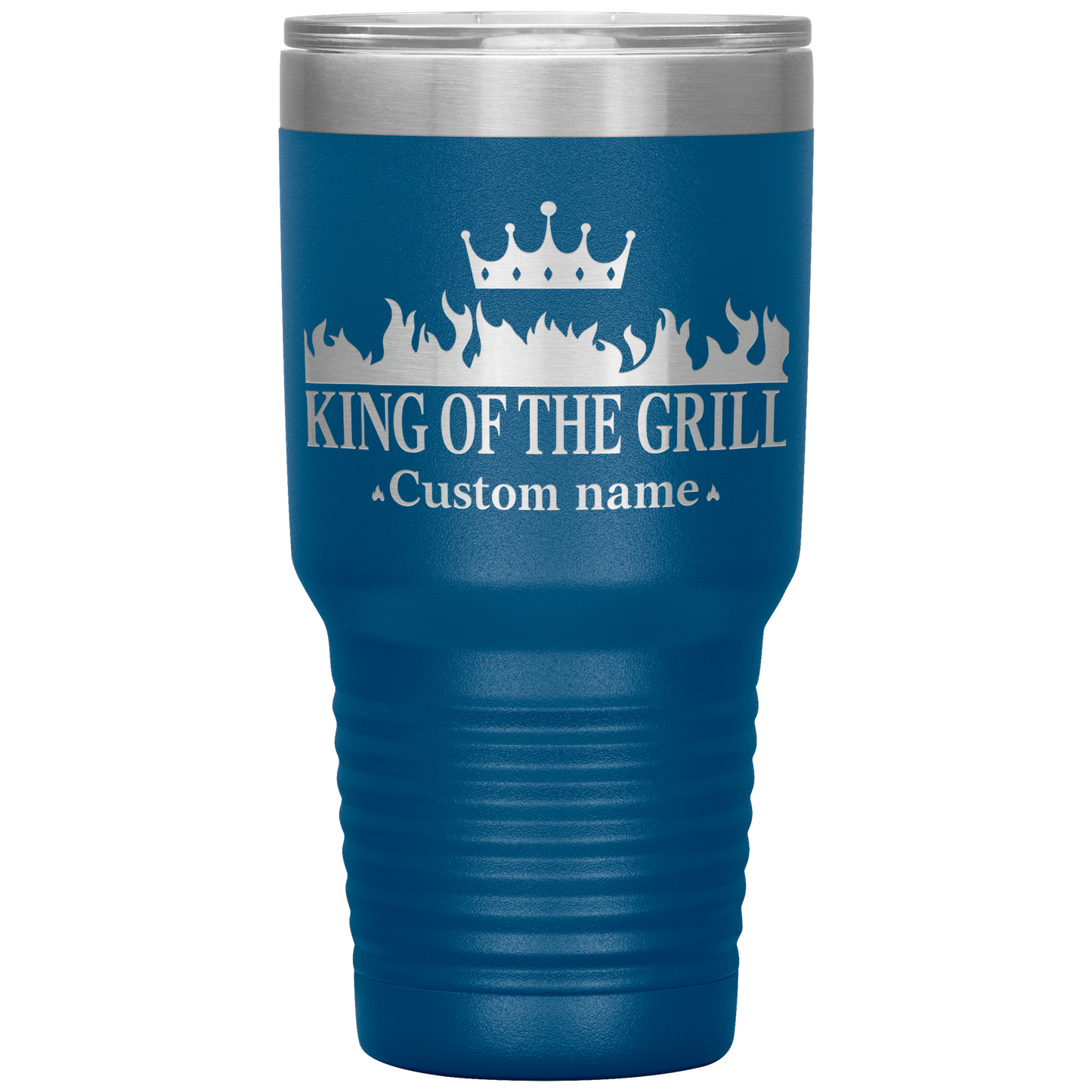 Custom_Name__King_of_the_Grill_30oz_I_30oz_Tumbler_Blue_Mockup.png