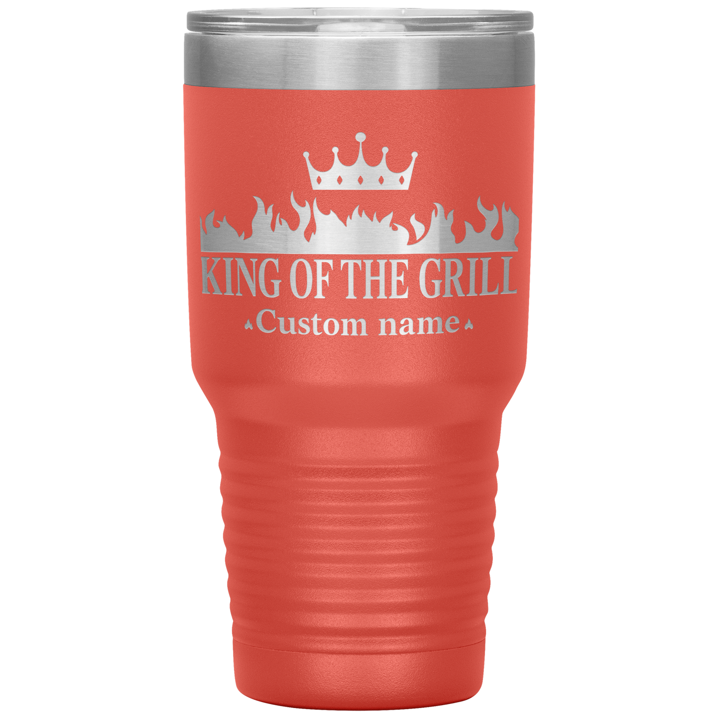 Custom_Name__King_of_the_Grill_30oz_I_30oz_Tumbler_Coral_Mockup.png