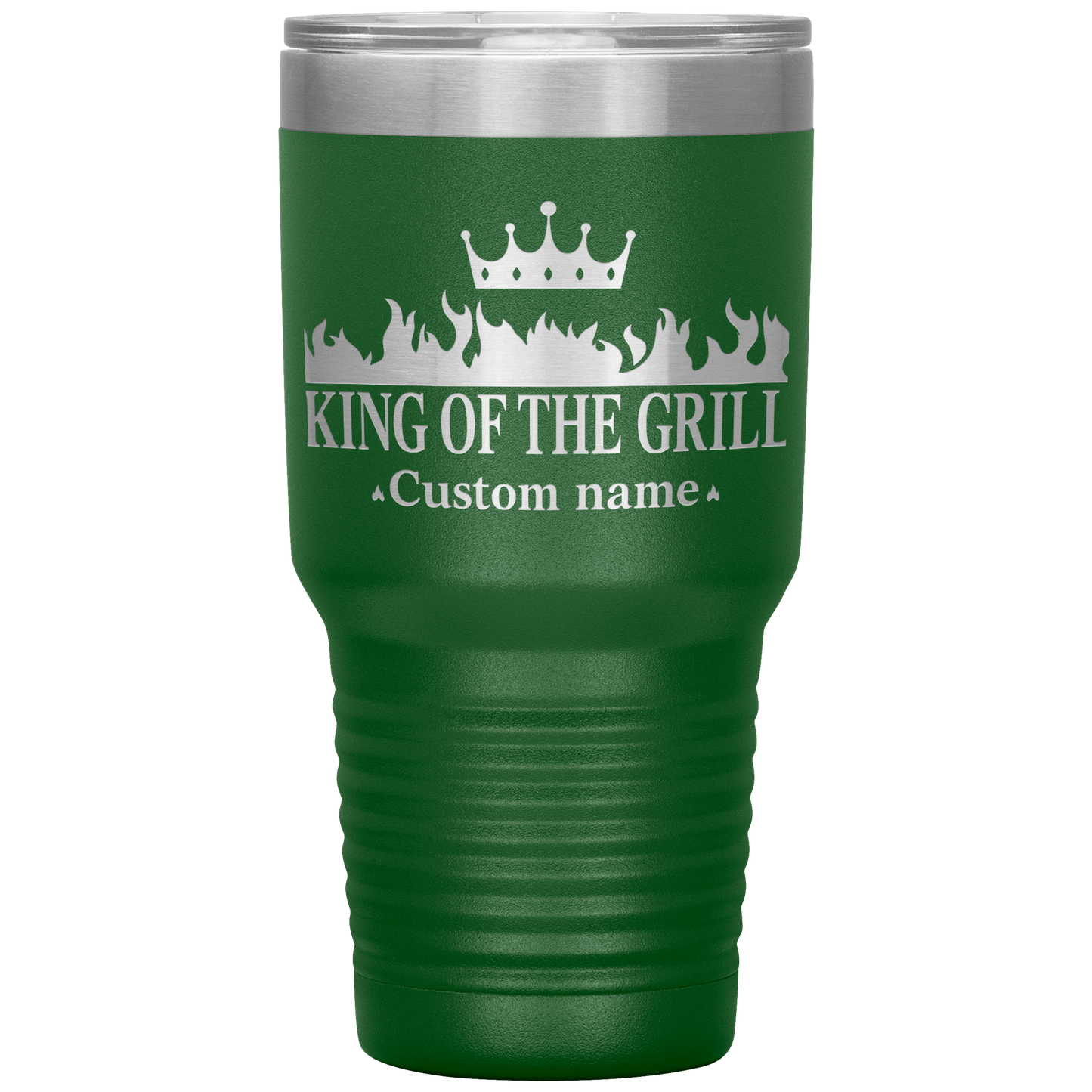 Custom_Name__King_of_the_Grill_30oz_I_30oz_Tumbler_Green_Mockup.png