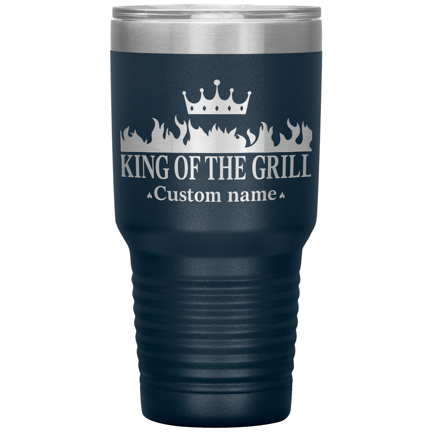 Custom_Name__King_of_the_Grill_30oz_I_30oz_Tumbler_Navy_Mockup.png