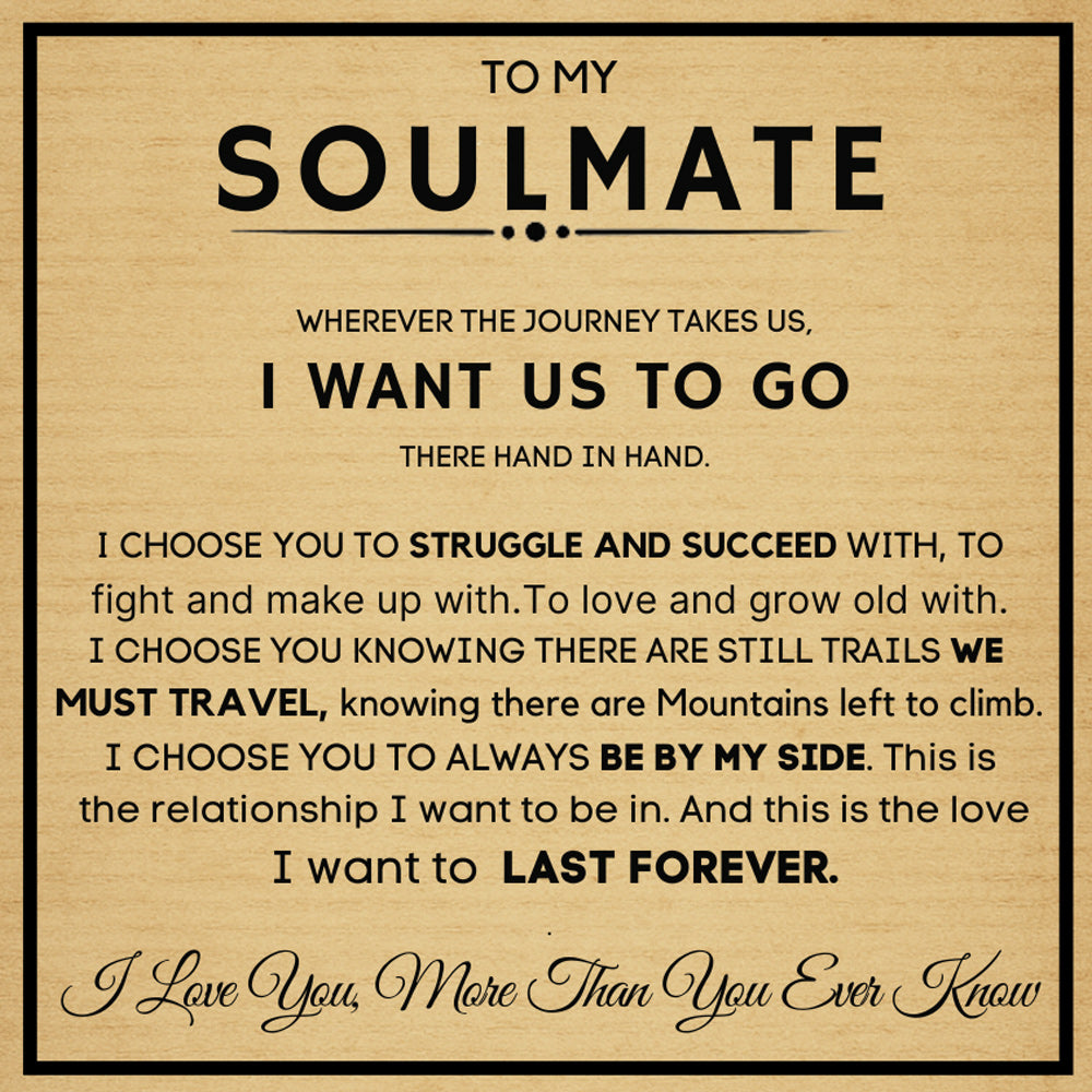 To My Soulmate – “Love You Forever” Bracelet Gift Set with Message Card
