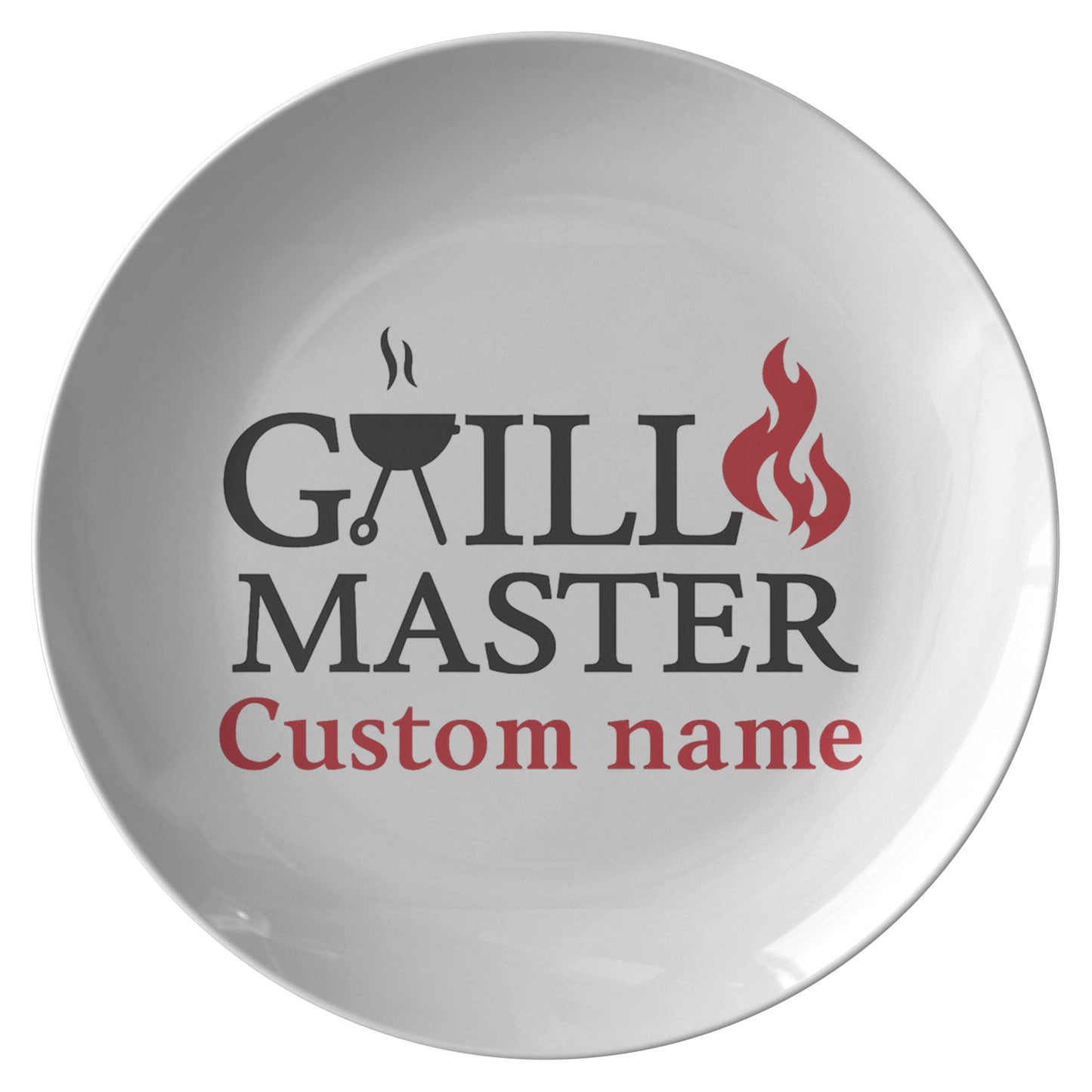 Custom Name Grill Master – 10" Unbreakable Dinner Plate