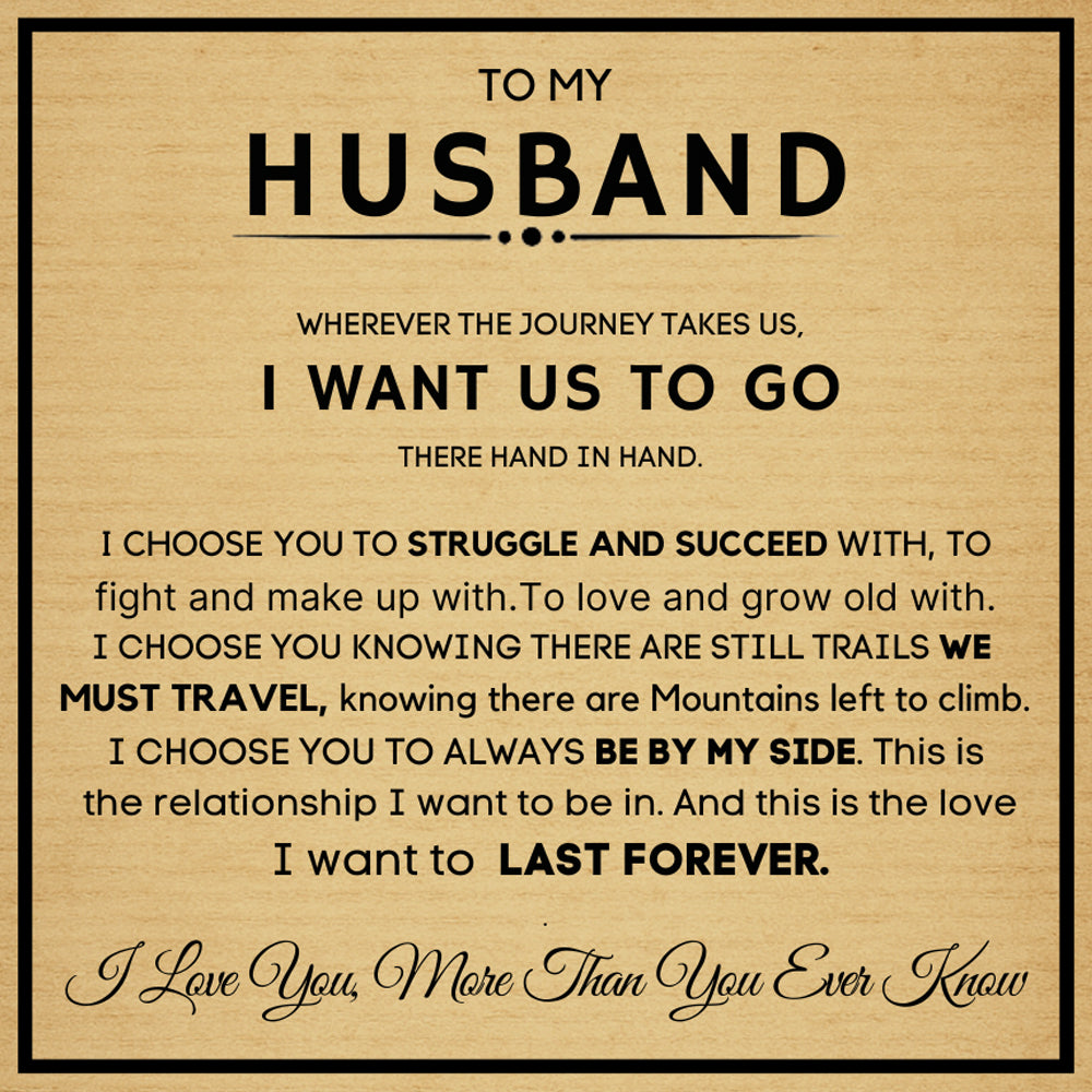 Love You Forever” Bracelet Gift Set for Husband – Includes Message Card