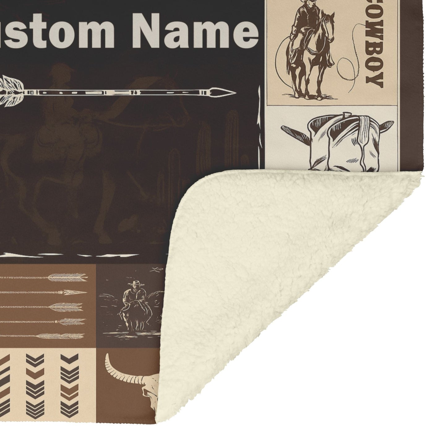 Personalized Cowboy Blanket – Custom Name