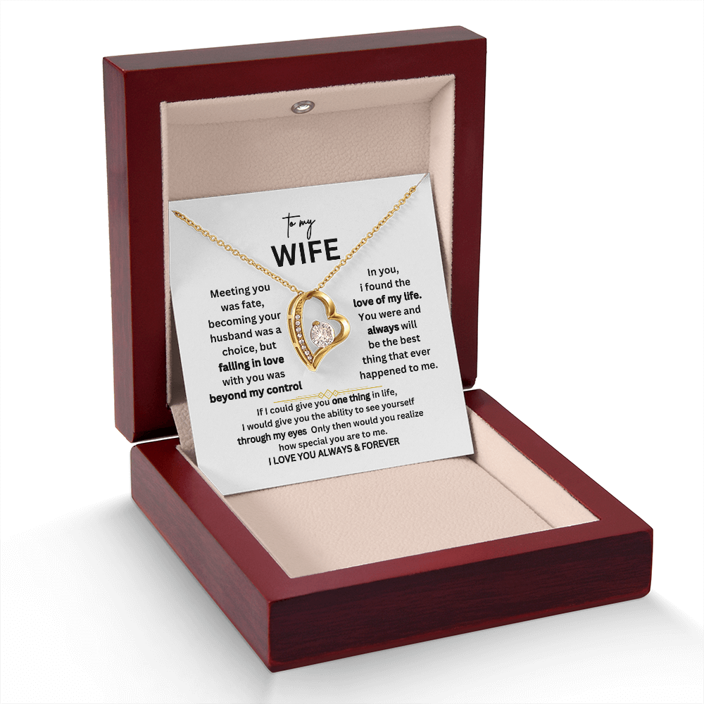 To My Wife – “I Love You Always & Forever” Necklace Gift Set