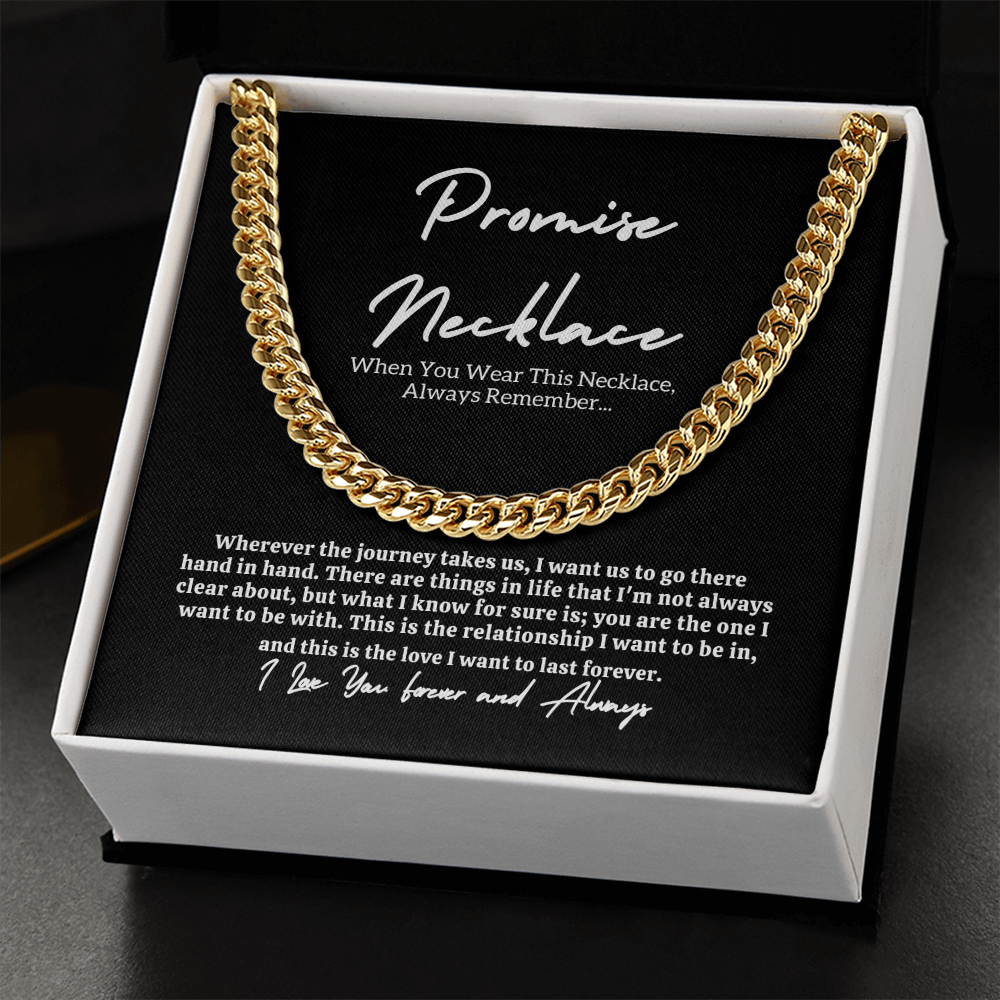 Promise Necklace for Him โ Meaningful Gift Set = Message card & Gift Box