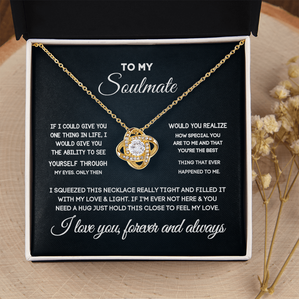 Soulmate Gift Set for Her – Love Necklace, Gift Box & Message Card