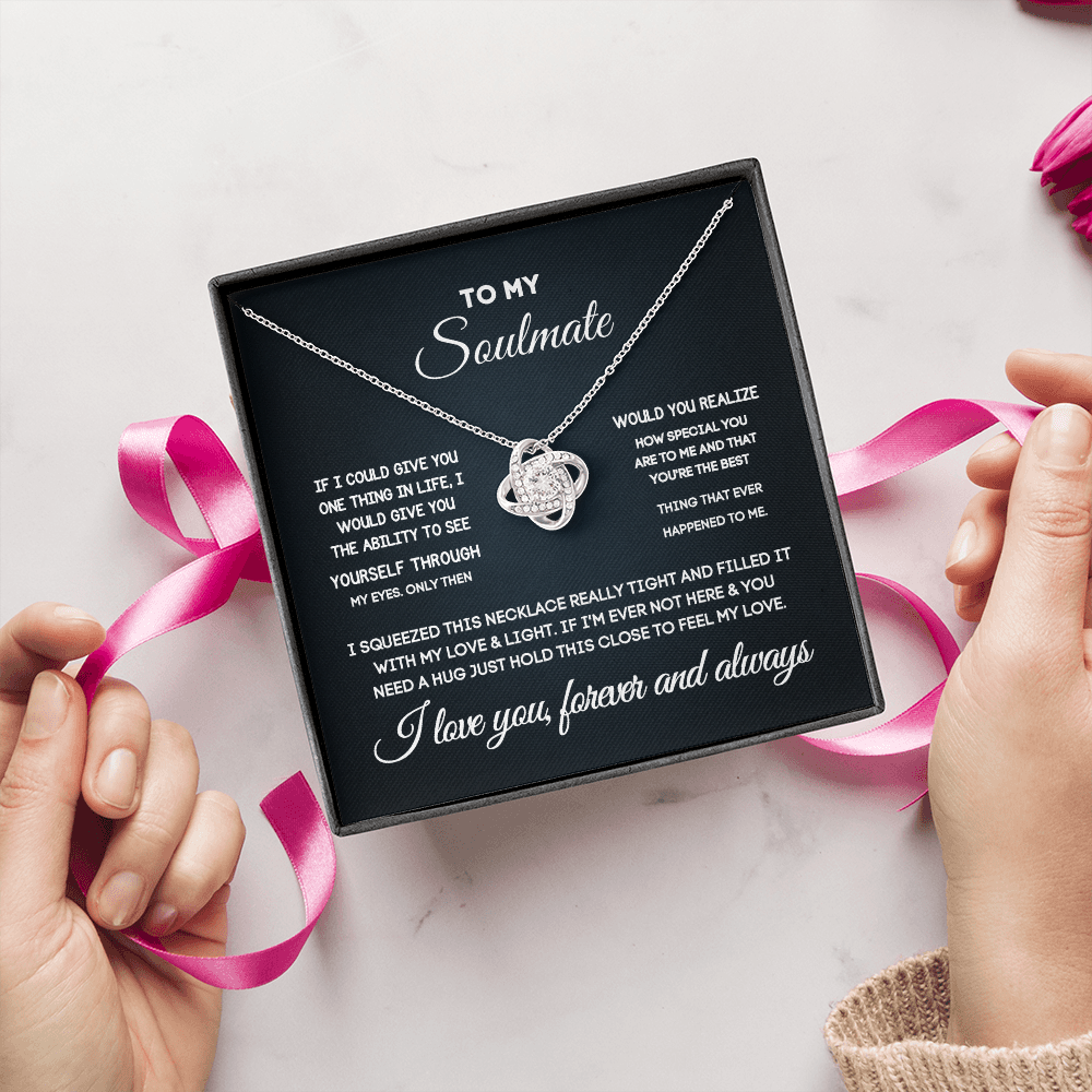 Soulmate Gift Set for Her – Love Necklace, Gift Box & Message Card