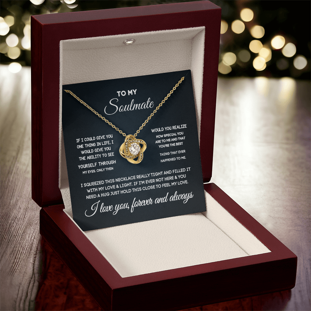 Soulmate Gift Set for Her – Love Necklace, Gift Box & Message Card
