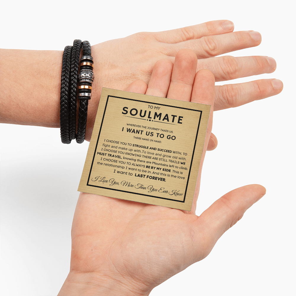 To My Soulmate – “Love You Forever” Bracelet Gift Set with Message Card