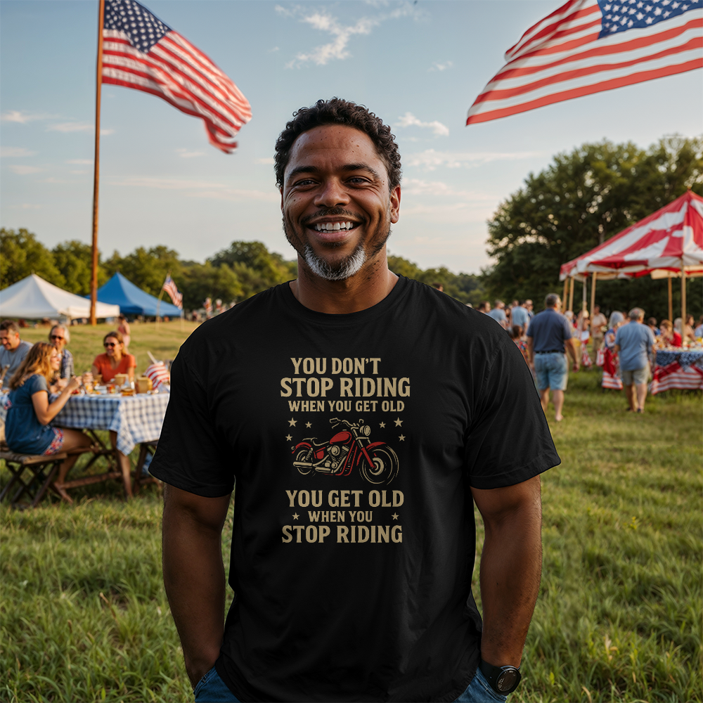 You Don’t Stop Riding – Bella+Canvas 3001 Tee