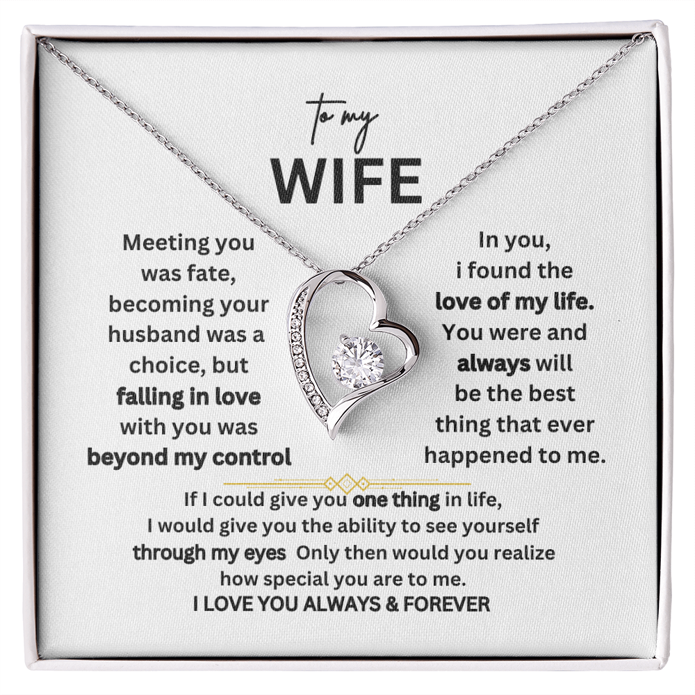 To My Wife – “I Love You Always & Forever” Necklace Gift Set