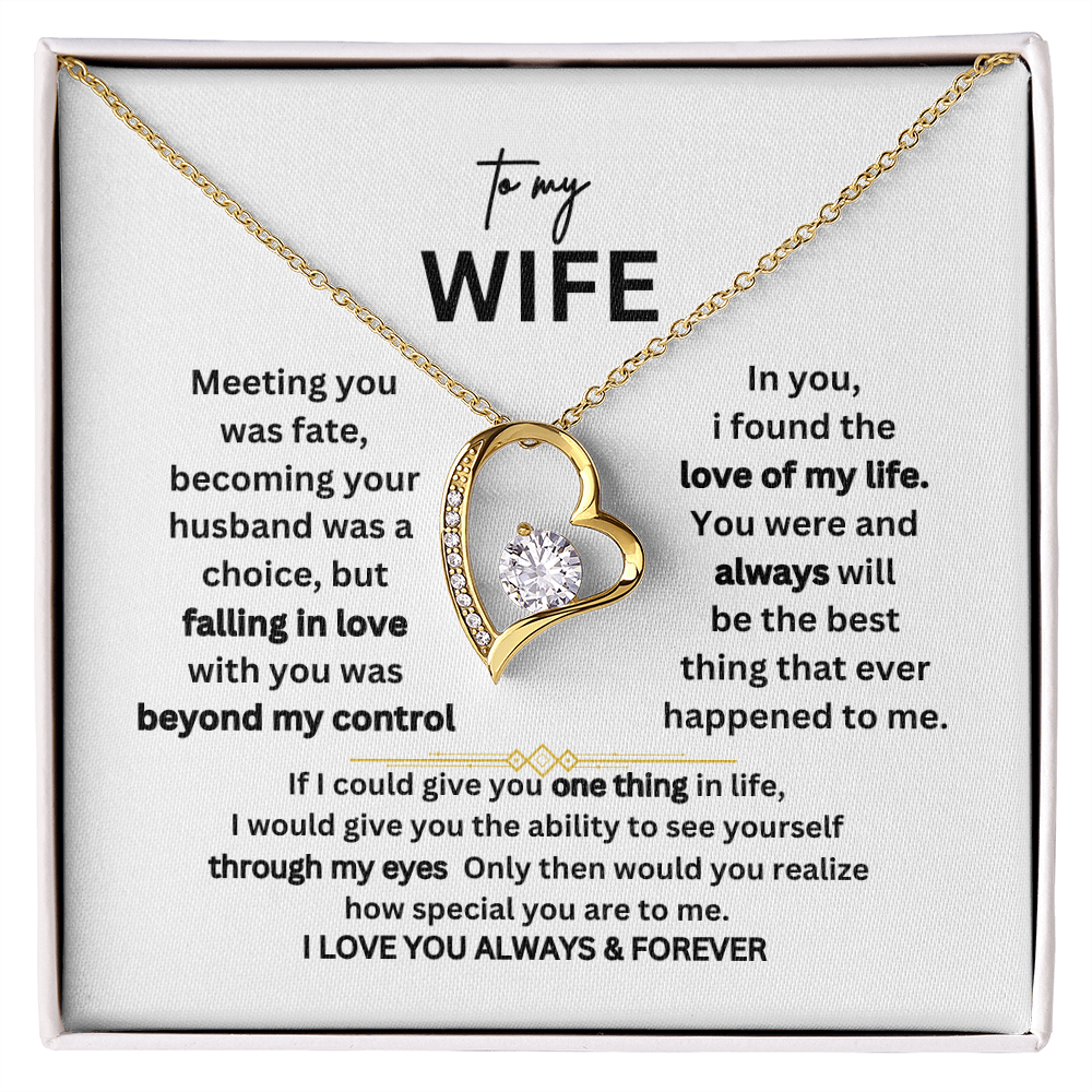To My Wife – “I Love You Always & Forever” Necklace Gift Set