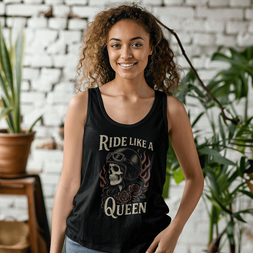 🔥 Ride Like a Queen – Biker Tank for Bold Women