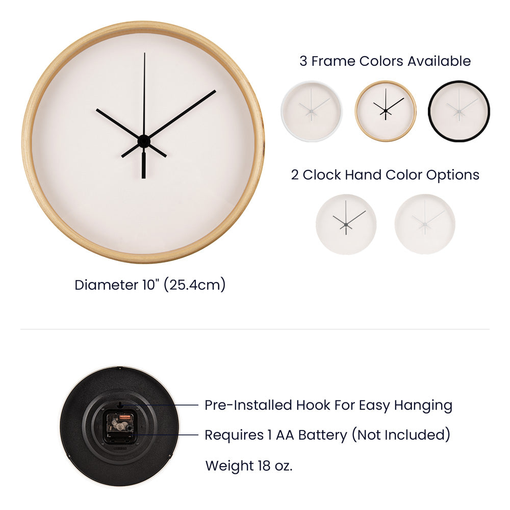 Life's a Journey, Enjoy the Ride" – 10" Wood Frame Wall Clock