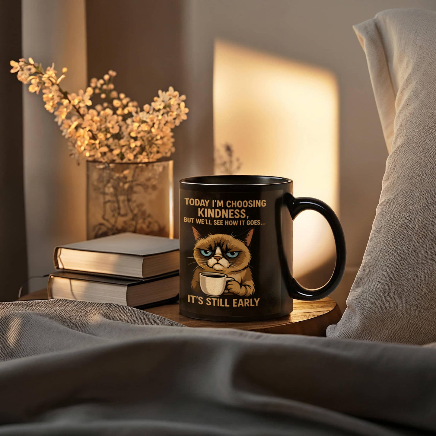 “It's Still Early” – Grumpy Cat – Premium Black Ceramic Coffee Mug
