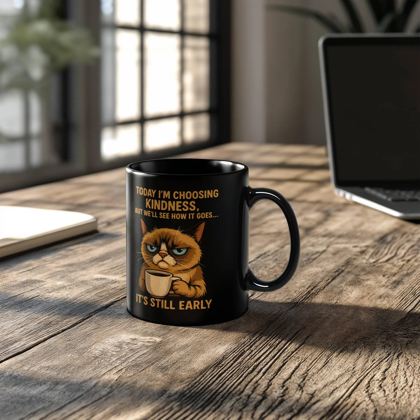 “It's Still Early” – Grumpy Cat – Premium Black Ceramic Coffee Mug