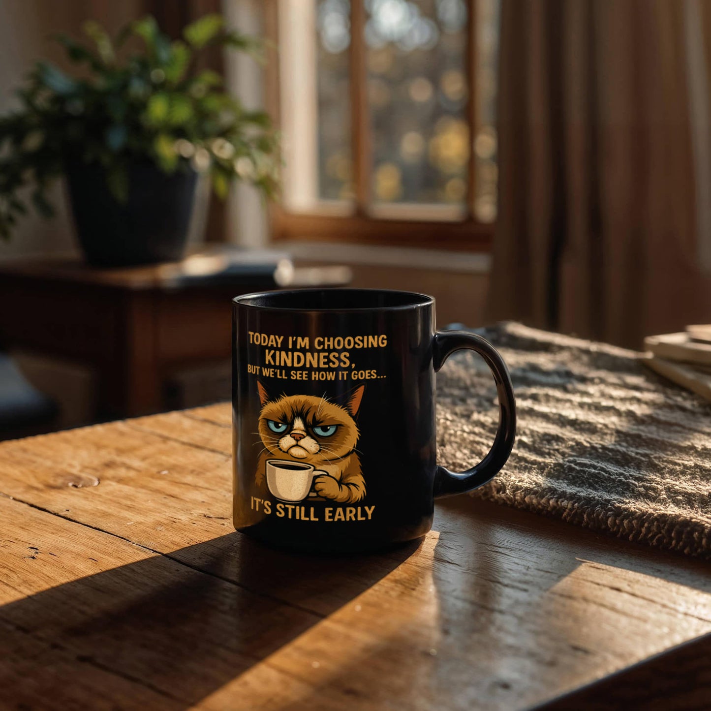 “It's Still Early” – Grumpy Cat – Premium Black Ceramic Coffee Mug