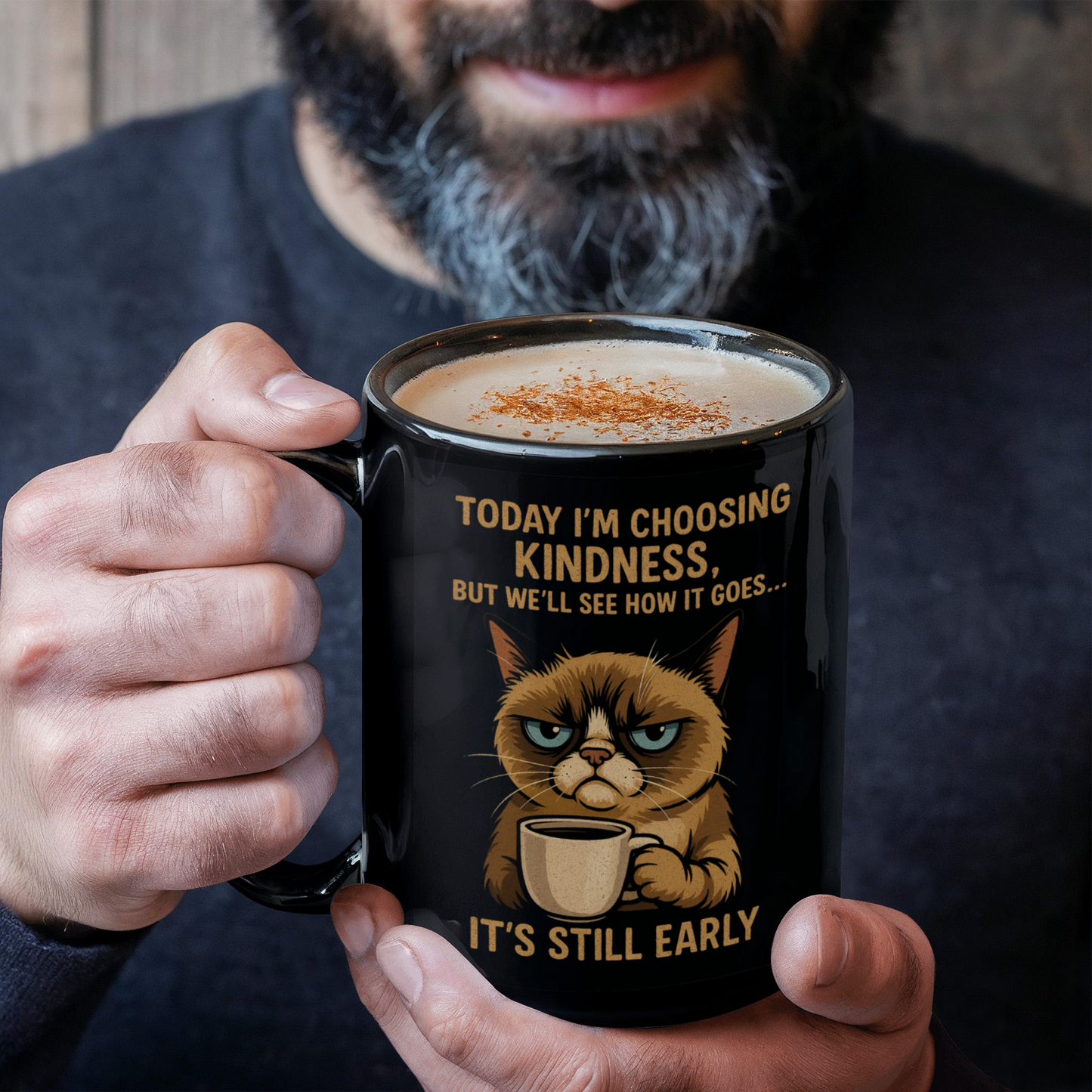 “It's Still Early” – Grumpy Cat – Premium Black Ceramic Coffee Mug