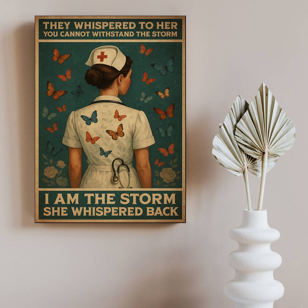 16" x 20" – 'I Am The Storm' – Wrapped Canvas Print – Inspirational Nurse Wall Art