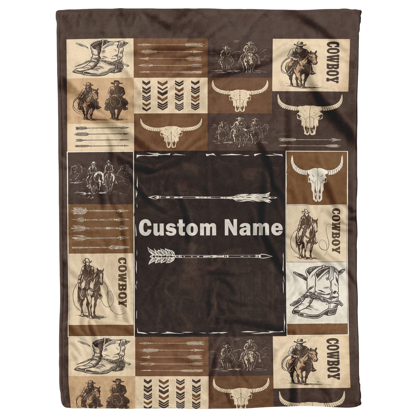 Personalized Cowboy Blanket – Custom Name
