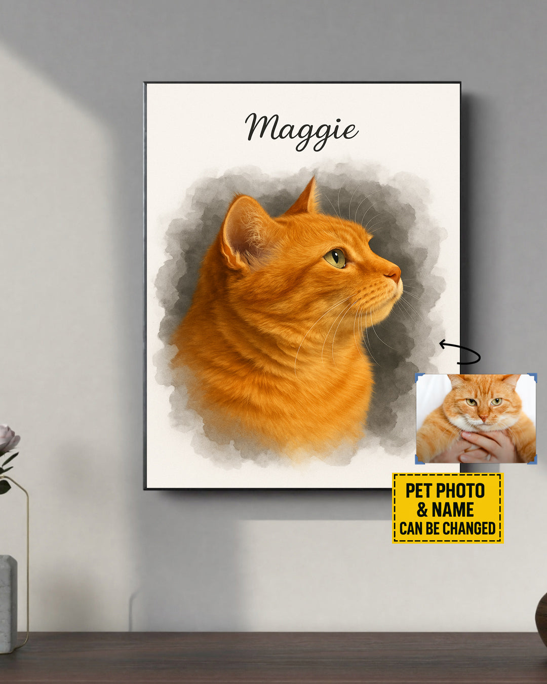 Personalized Pet Portrait Canvas – (Ready to Hang)