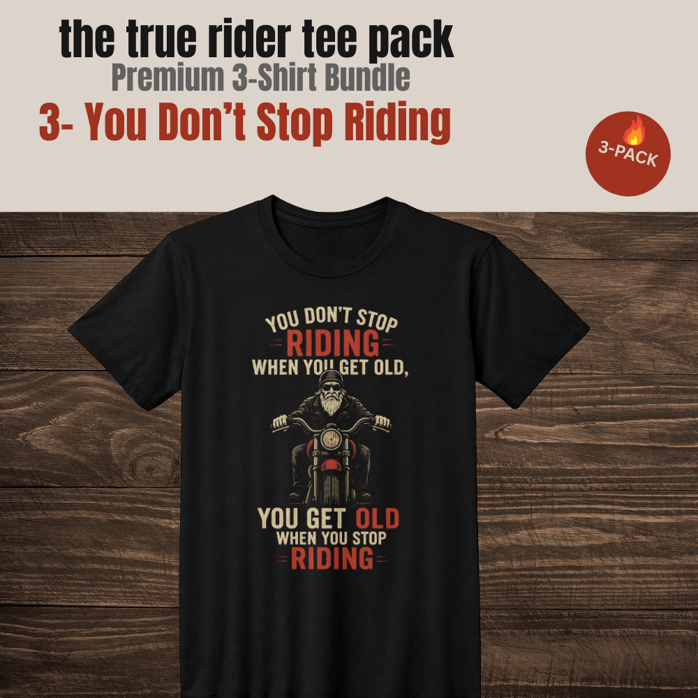 The True Rider Tee 3-Pack β Premium Biker Collection