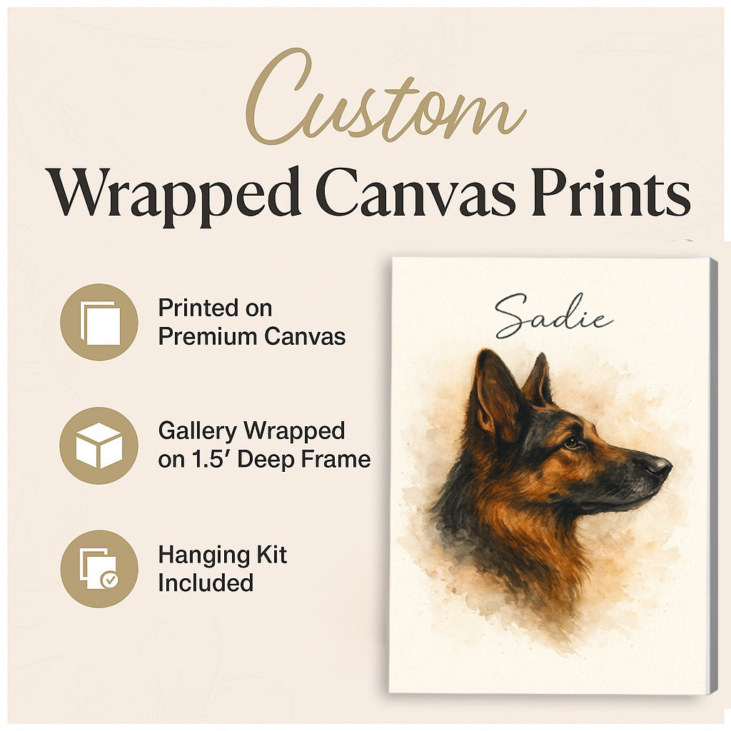 16"x20" Custom Pet Canvas – Your Pet Photo as Art (Ready to Hang)
