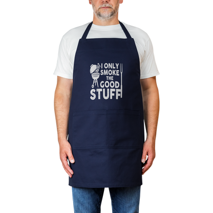 100_Cottom_Apron_-_I_Only_Smoke_the_Goo_Navy_Model_Mockup.png