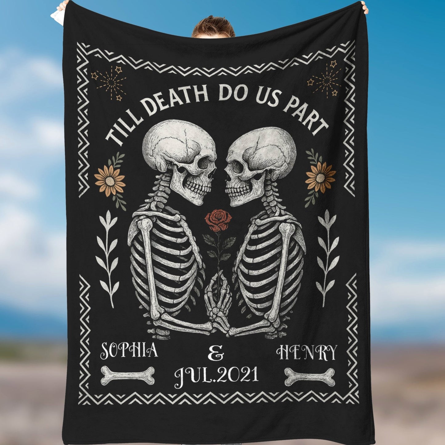 Personalized "Till Death Do Us Part" Blanket
