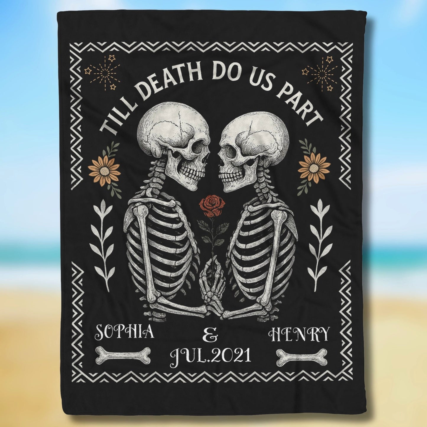 Personalized "Till Death Do Us Part" Blanket