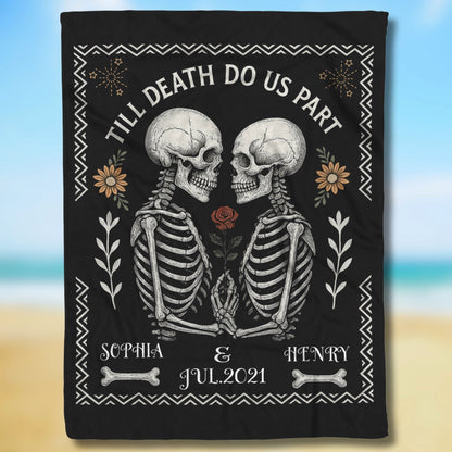 Personalized "Till Death Do Us Part" Blanket