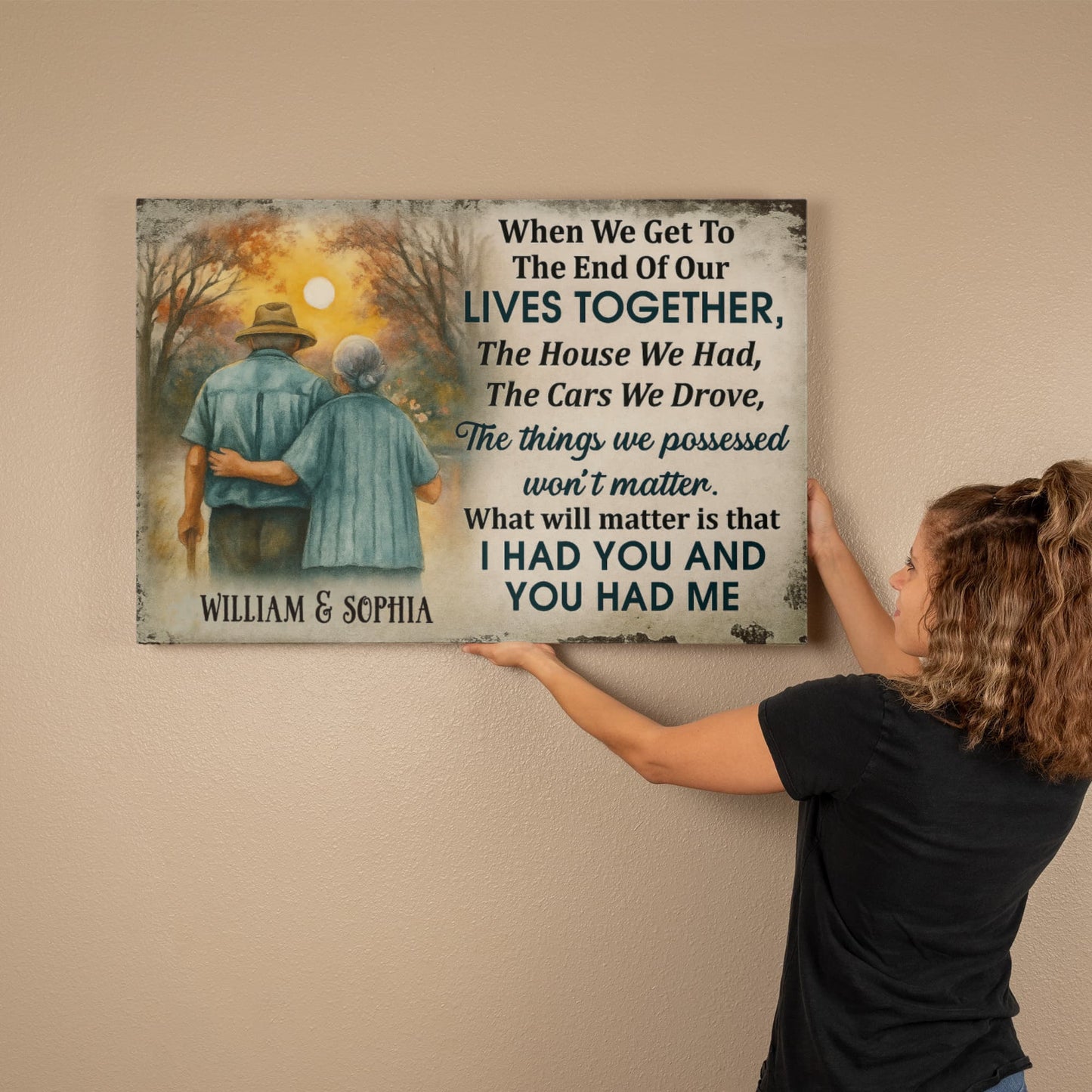 Personalized Couple Canvas – "I Had You and You Had Me"