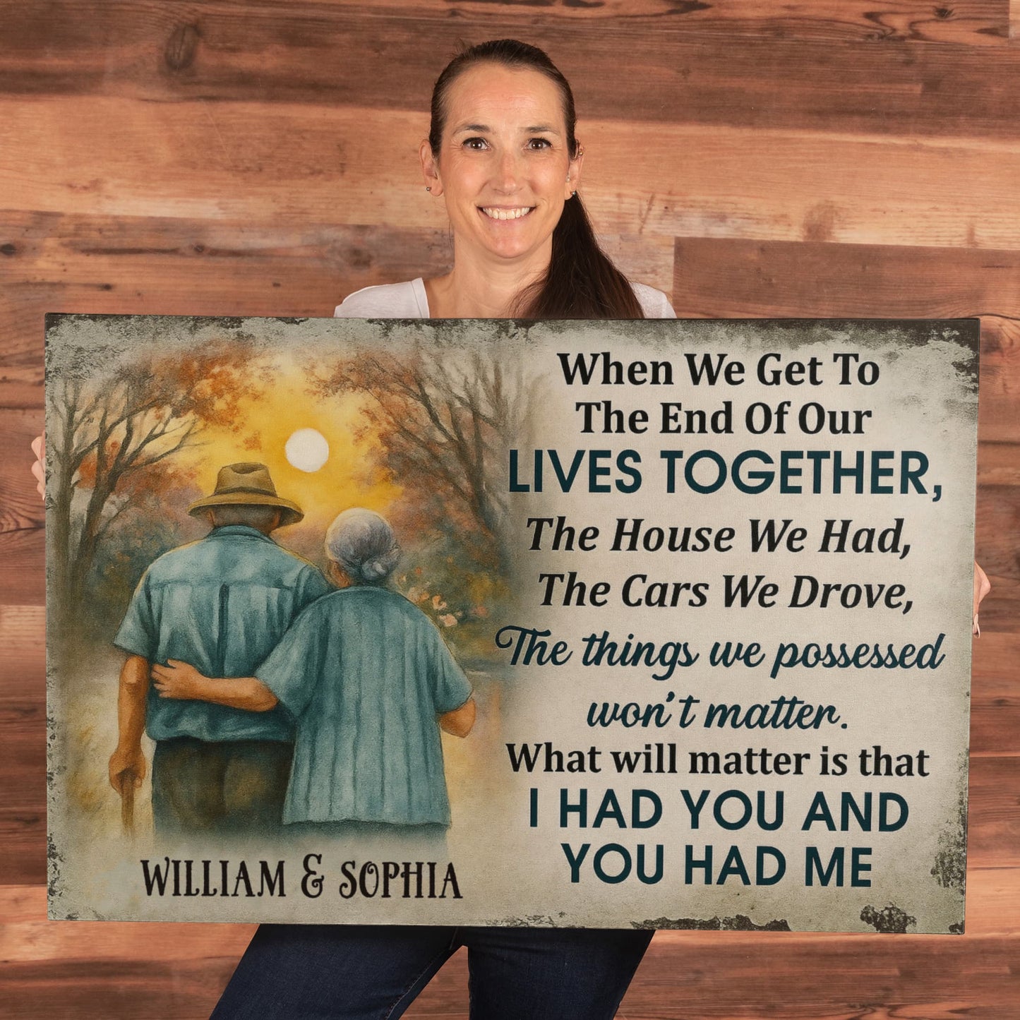 Personalized Couple Canvas – "I Had You and You Had Me"