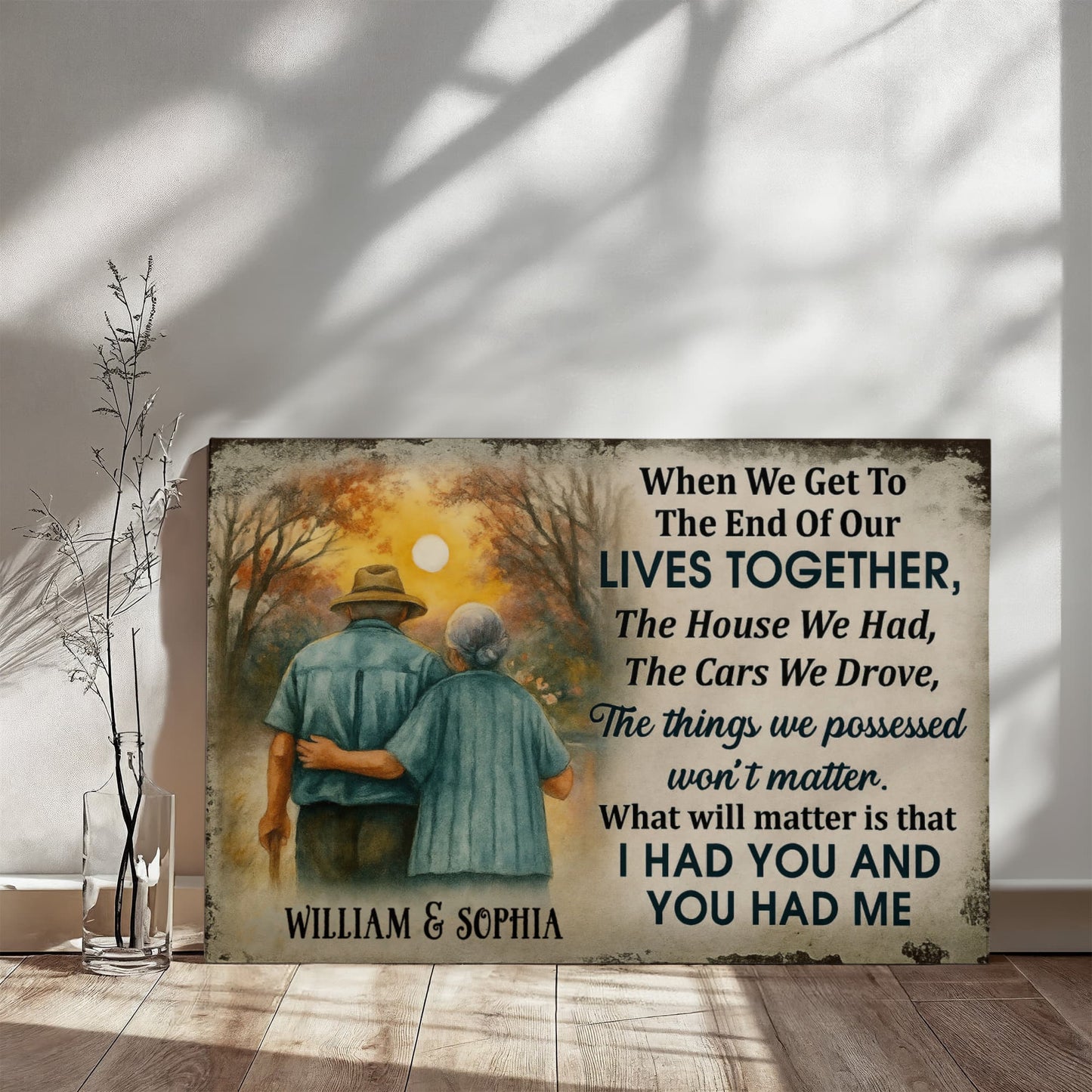 Personalized Couple Canvas – "I Had You and You Had Me"