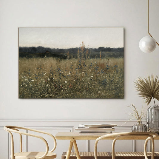 16x20 – ‘Wild Meadow at Dusk’ – Soft Naturecore Canvas Wall Art