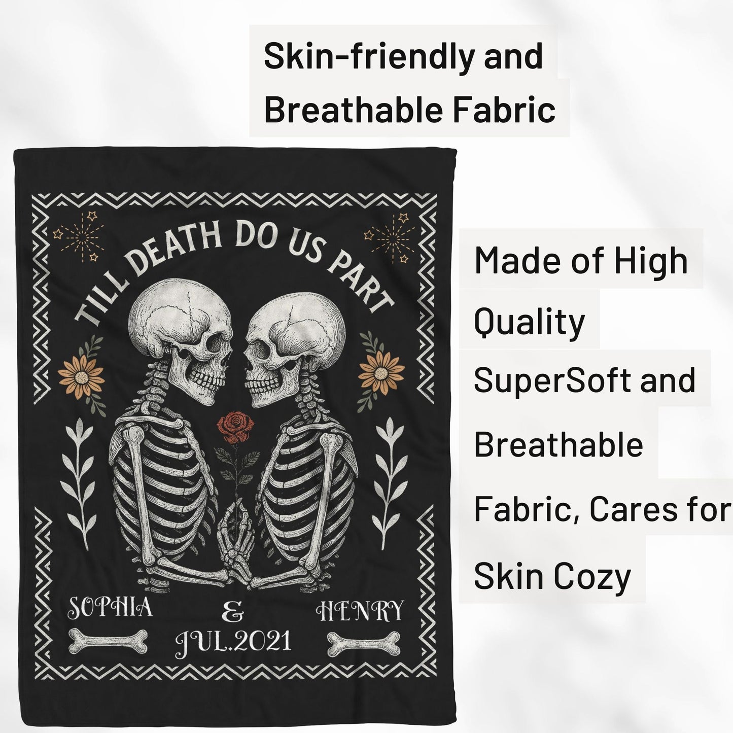 Personalized "Till Death Do Us Part" Blanket