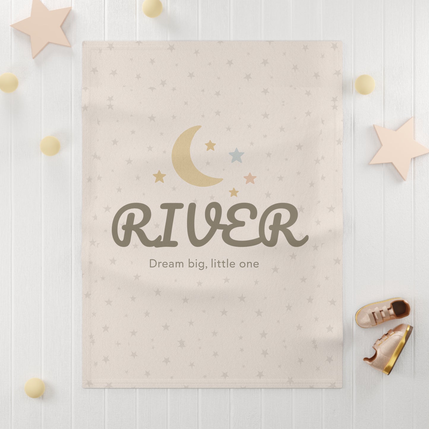 Dream Big – Personalized Baby Blanket | Soft Fleece Comfort with Name