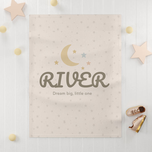 Dream Big – Personalized Baby Blanket | Soft Fleece Comfort with Name