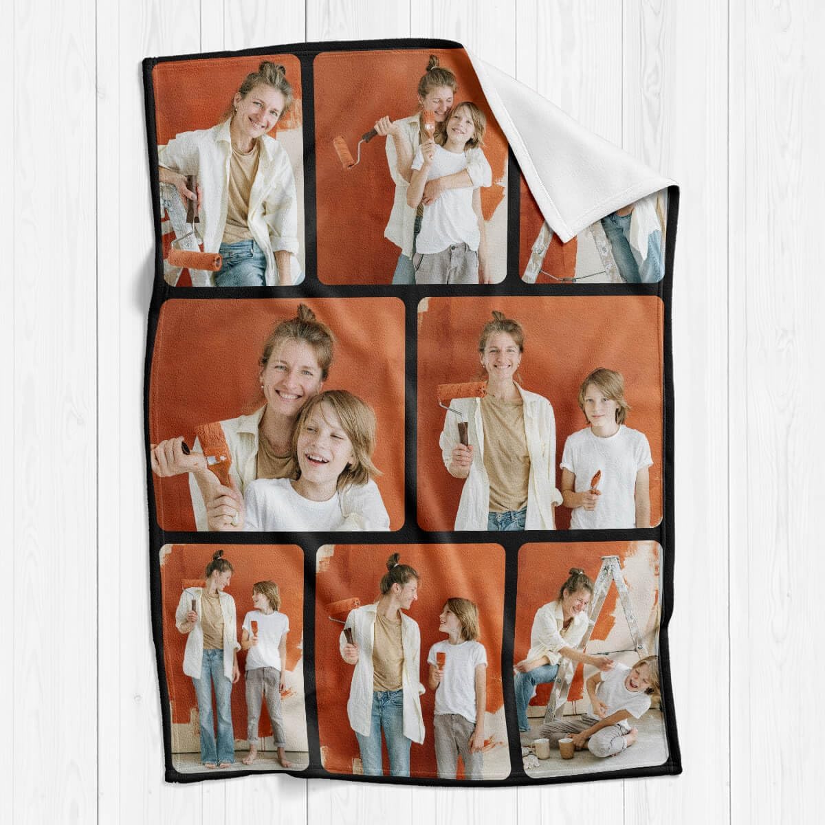 Custom Photo Collage Blanket – Personalized with Your Pictures & Words