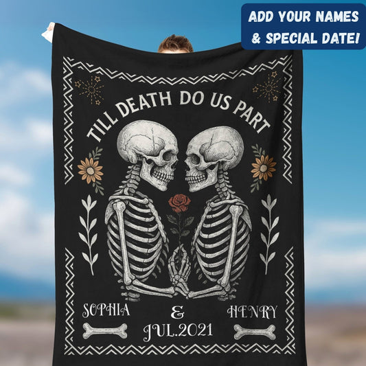 Personalized "Till Death Do Us Part" Blanket