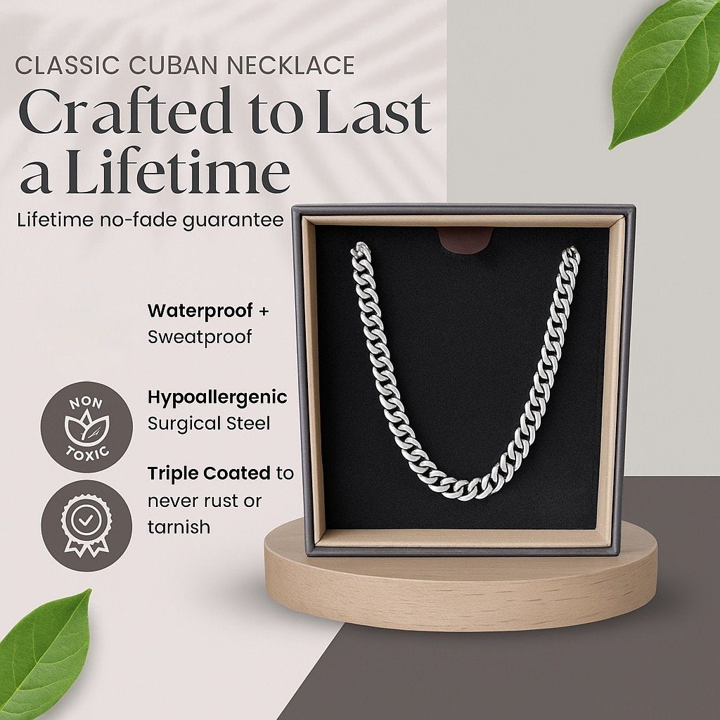 Promise Necklace for Him – Meaningful Gift Set = Message card & Gift Box
